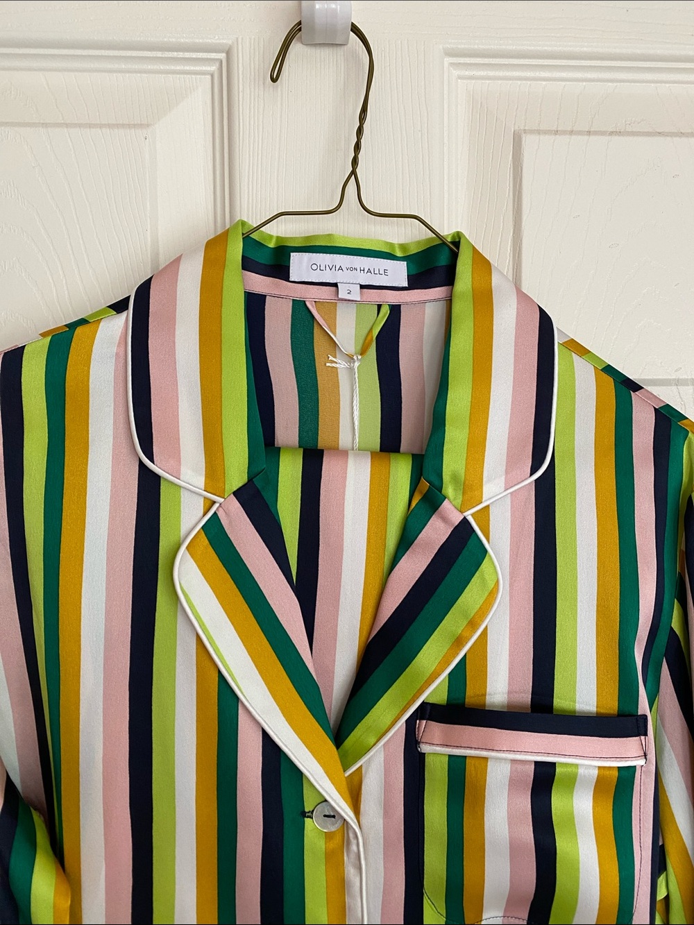 Olivia von Halle Lila Silk Pajama set